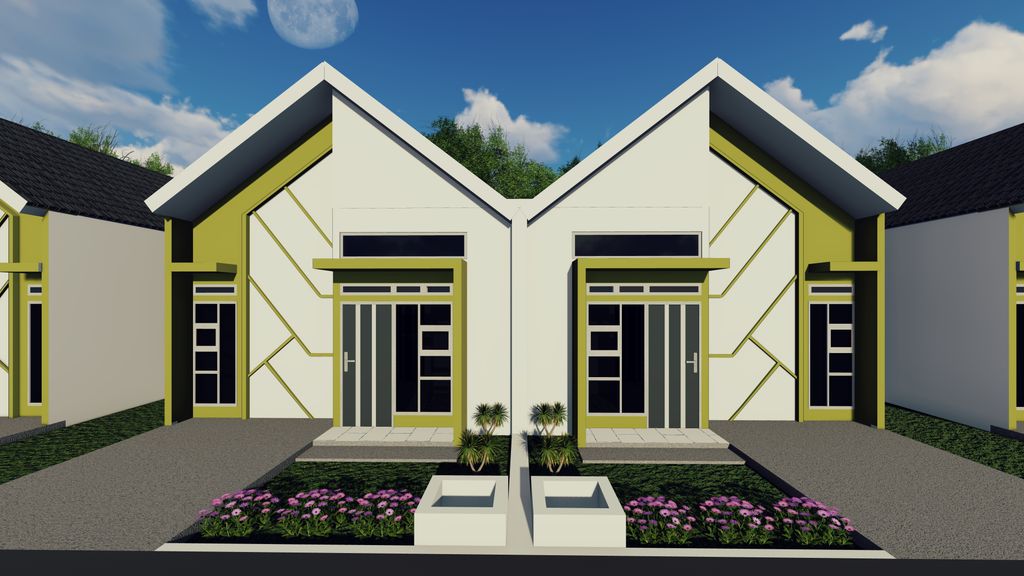 foto tampak rumah tipe 36 perumahan BUKIT HARMONI