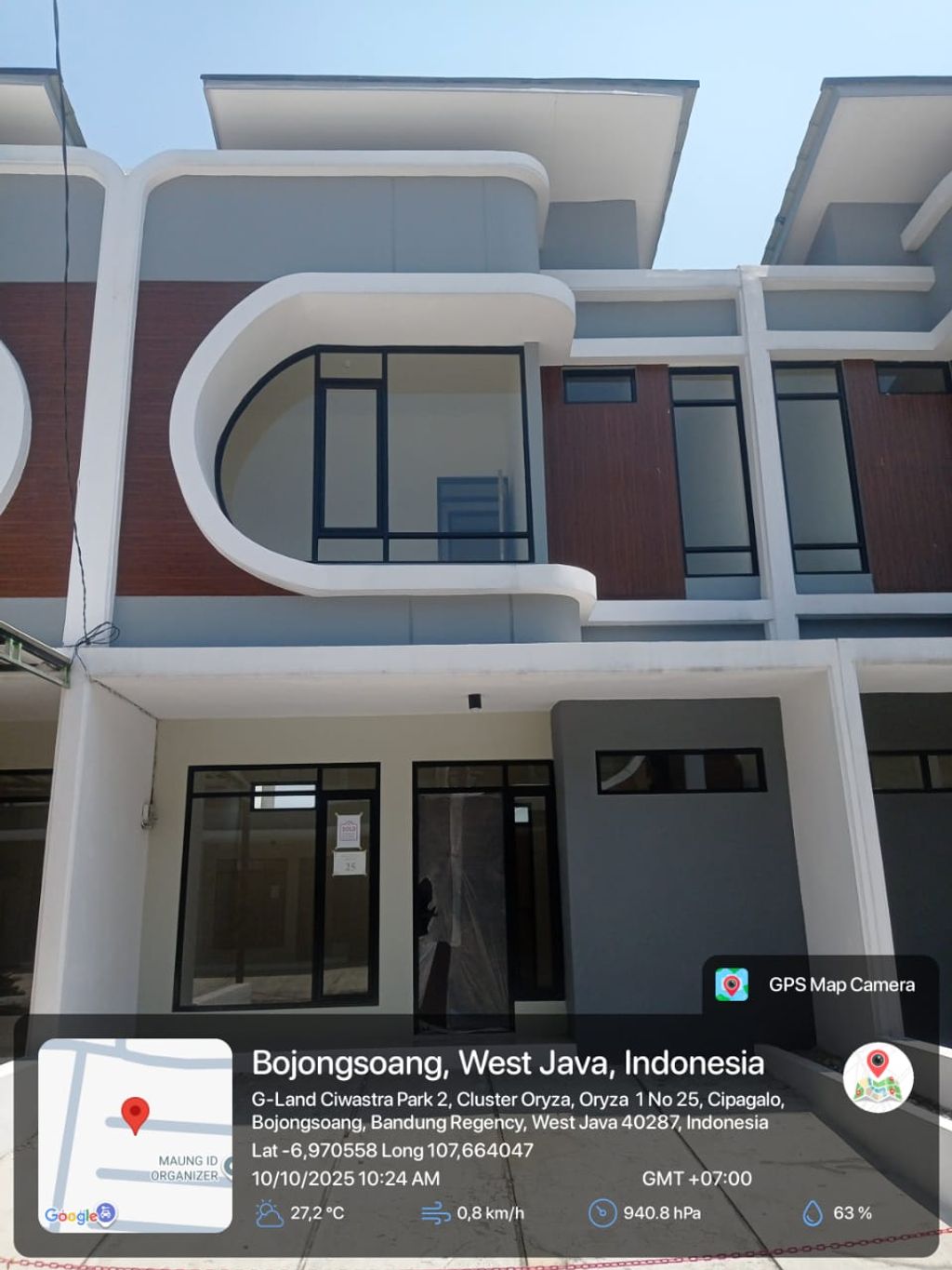 foto tampak rumah tipe 57 Compact High Ceiling (3KT) (593) perumahan G-Land Ciwastra Park 2