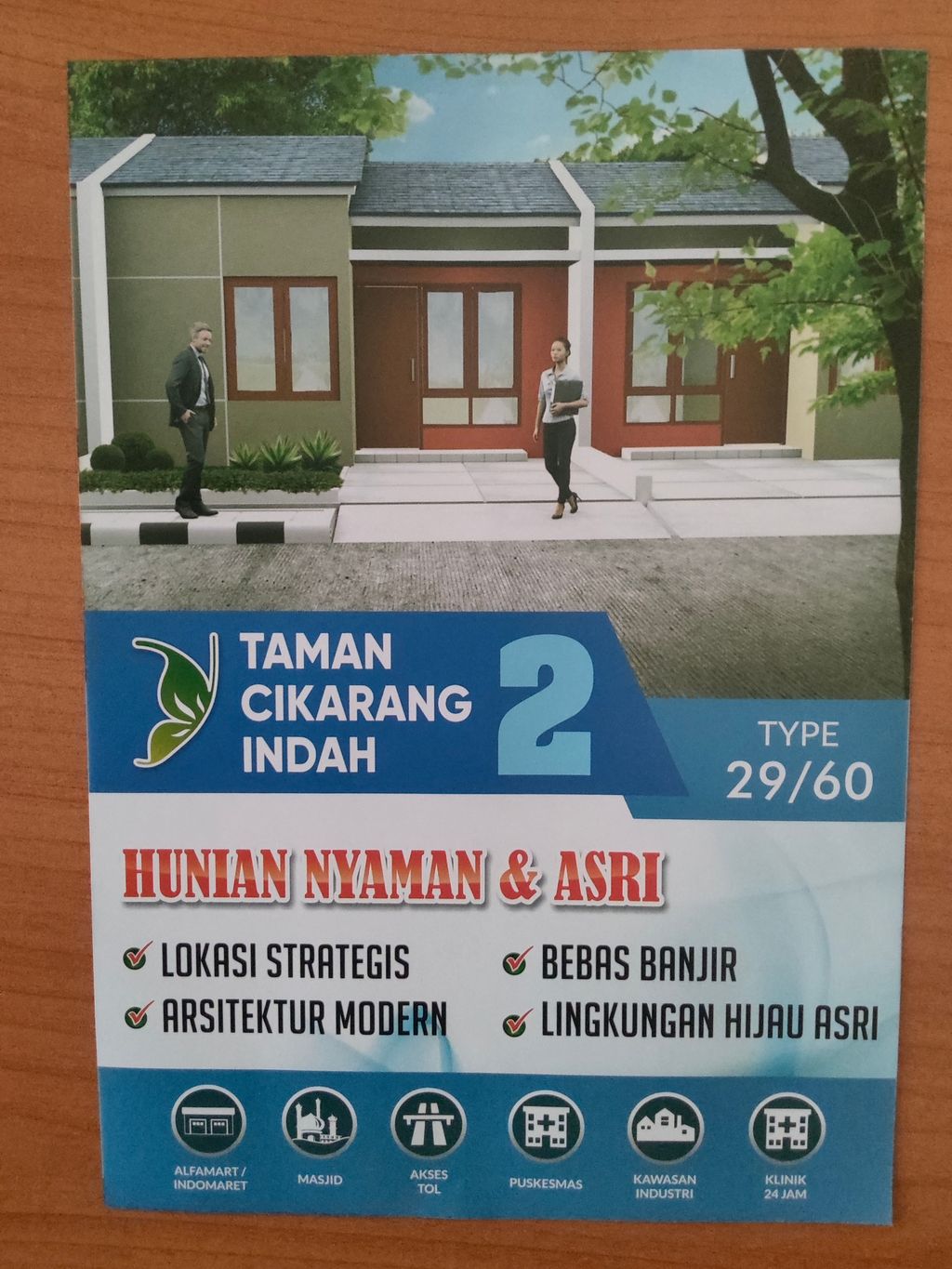 foto tampak rumah tipe 29/60 perumahan TAMAN CIKARANG INDAH 2 EXT (PENGEMBANGAN TAHAP KE-2)