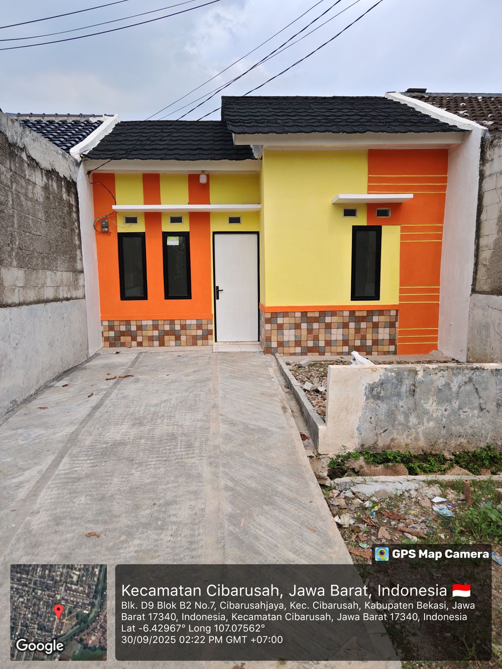 foto tampak rumah tipe 36 perumahan Cibarusah Jaya