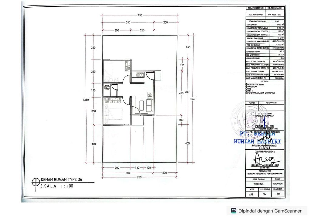 foto denah rumah tipe Standar perumahan BERKAH REGENCY 2 PENGEMBANGAN