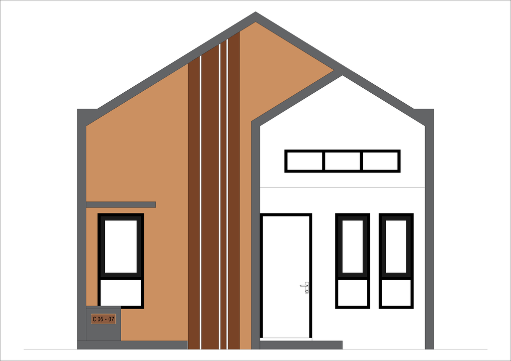 foto tampak rumah tipe C06-7 (2025) perumahan Kepuren Residence (Kepuren)