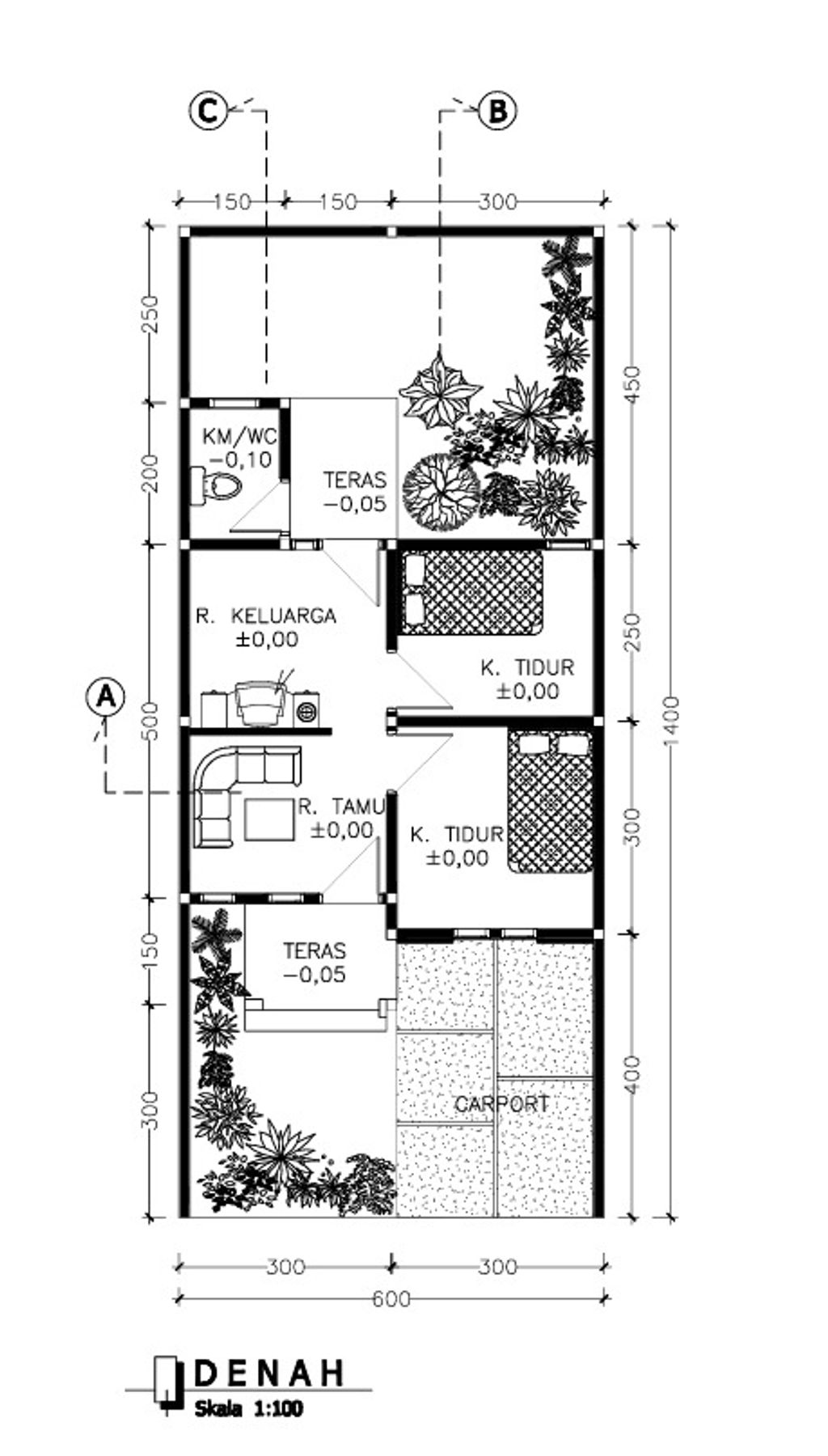 foto denah rumah tipe 30/90 perumahan PERUM PERMATA MULIA REGENCY