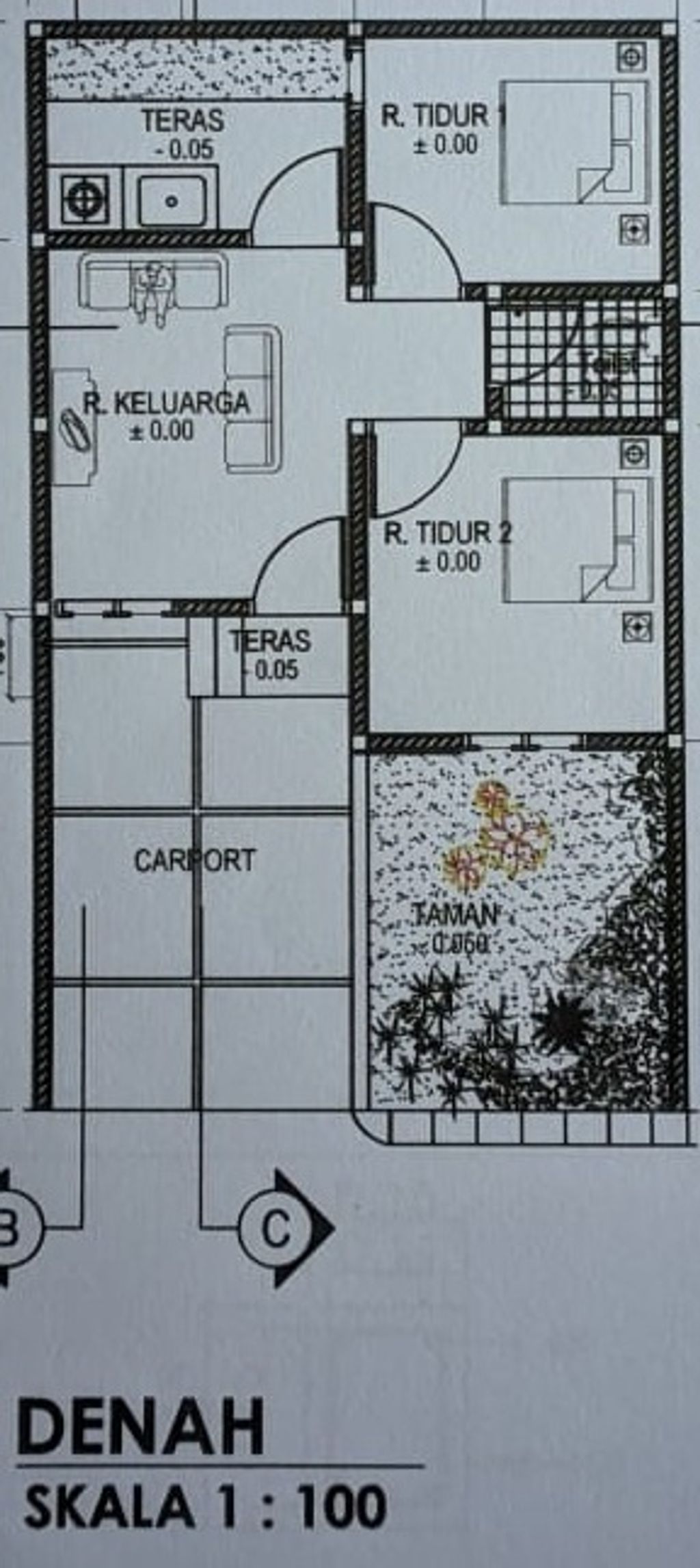 foto denah rumah tipe MALEO perumahan AquilaValley