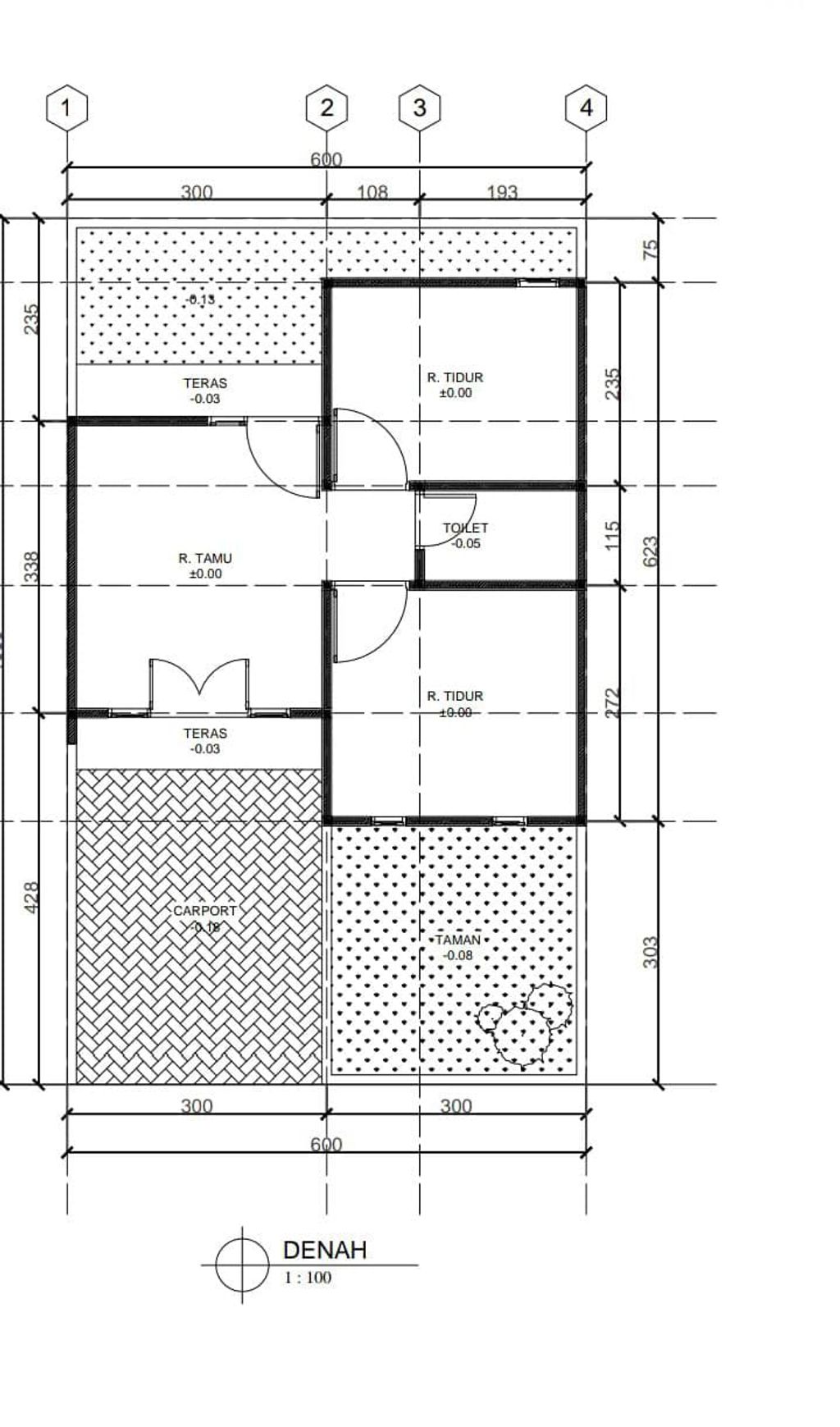 foto denah rumah tipe 30/60 perumahan RESIDENCE I