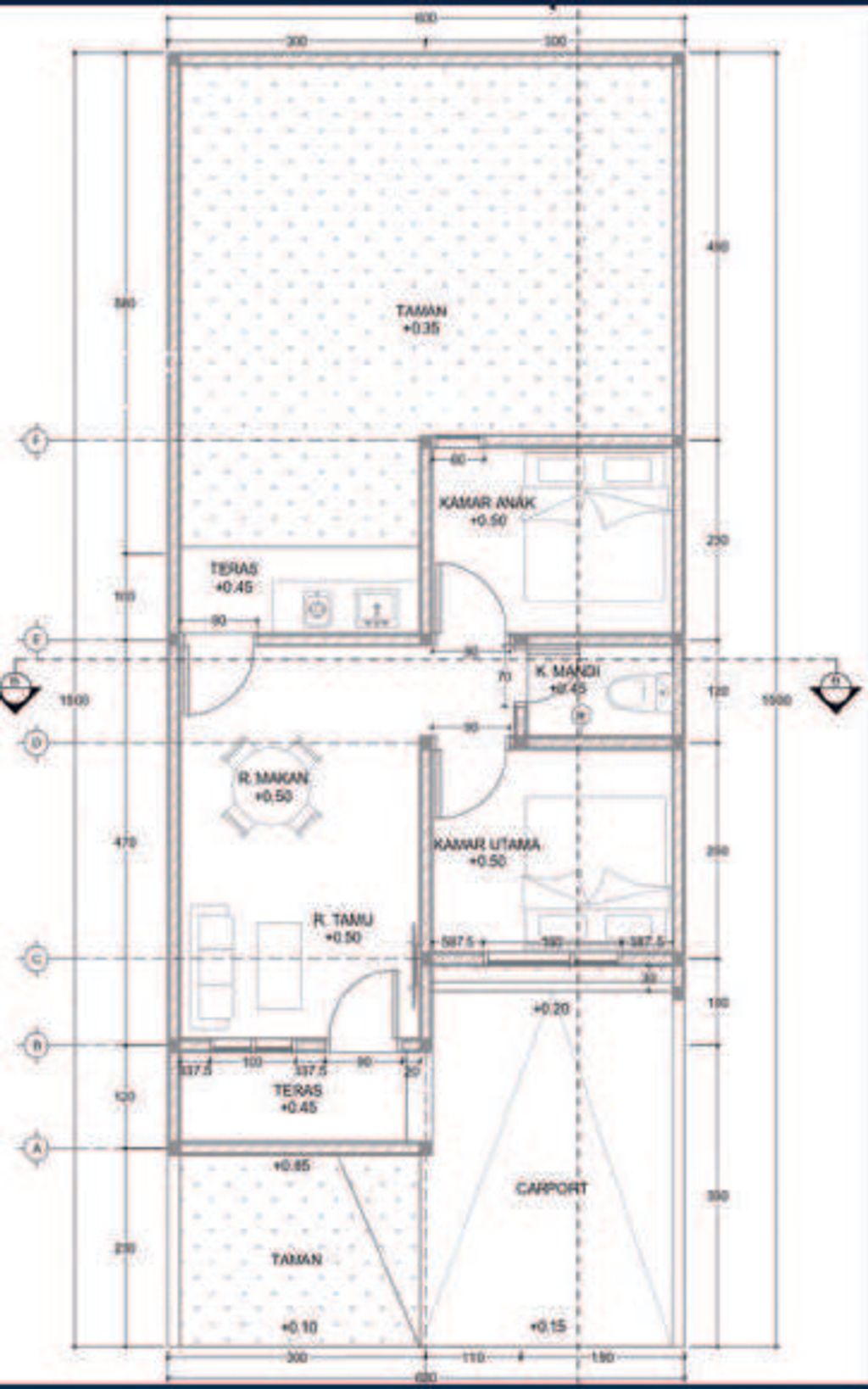 foto denah rumah tipe 38 perumahan Gadang Sejahtera Premiere