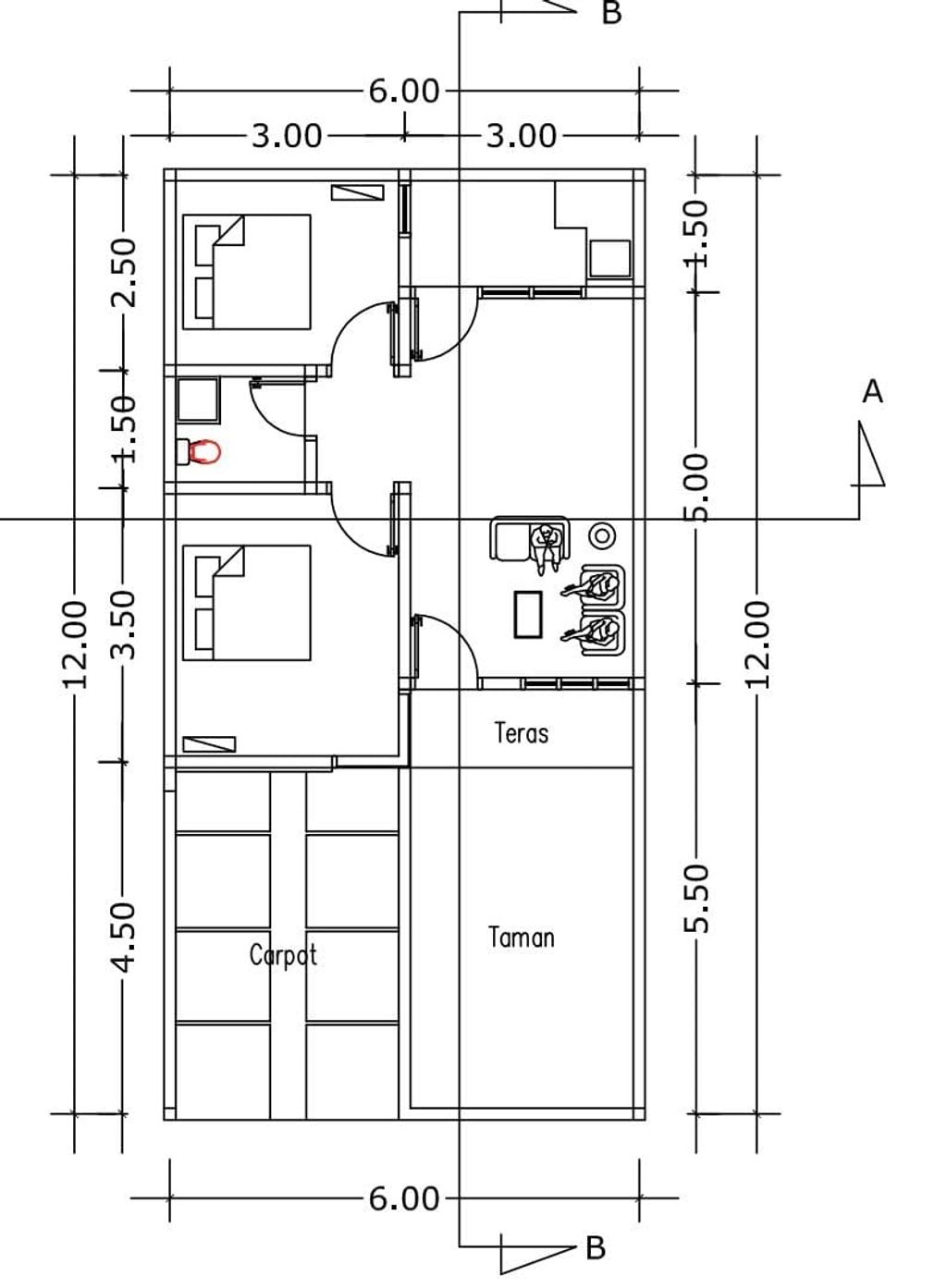foto denah rumah tipe EMERALDA perumahan KRIAN SEJAHTERA INDAH REGENCY
