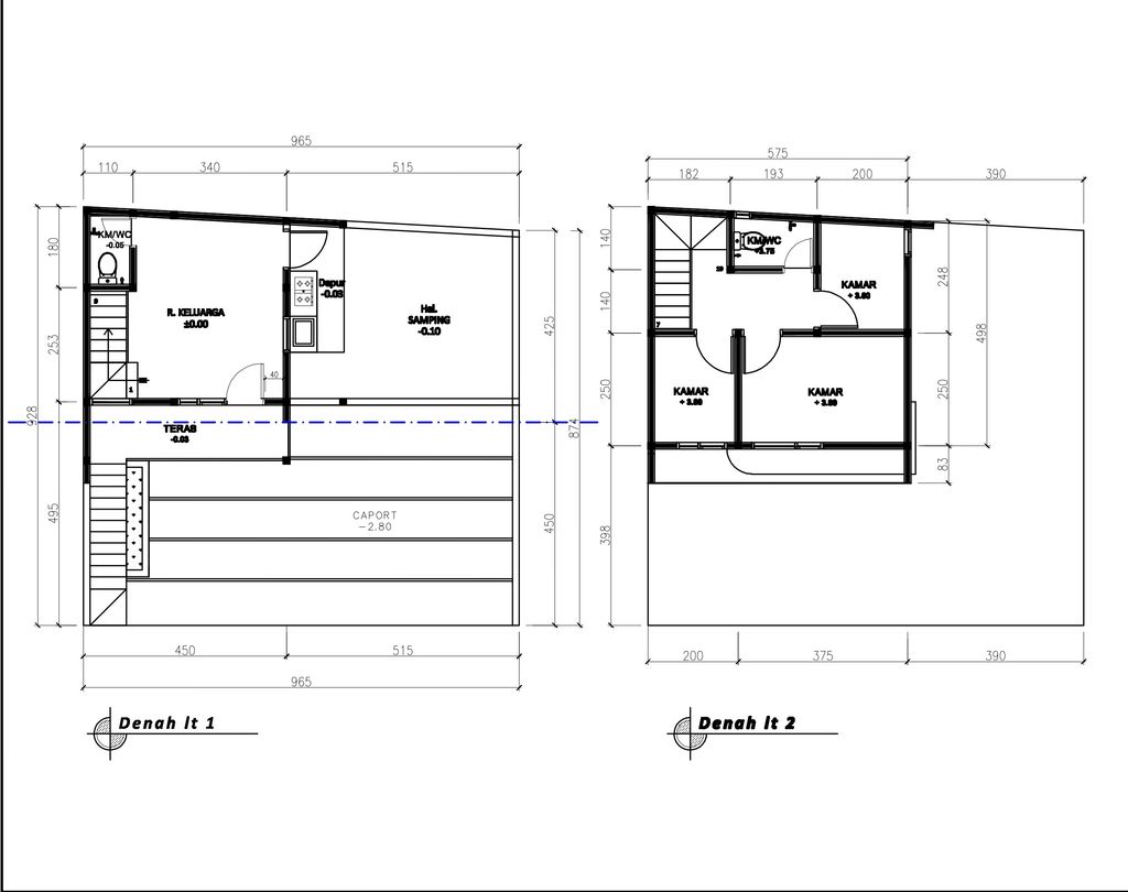 foto denah rumah tipe 50 Compact 3 Kamar HC (625) perumahan G-Land Katapang Residence 1