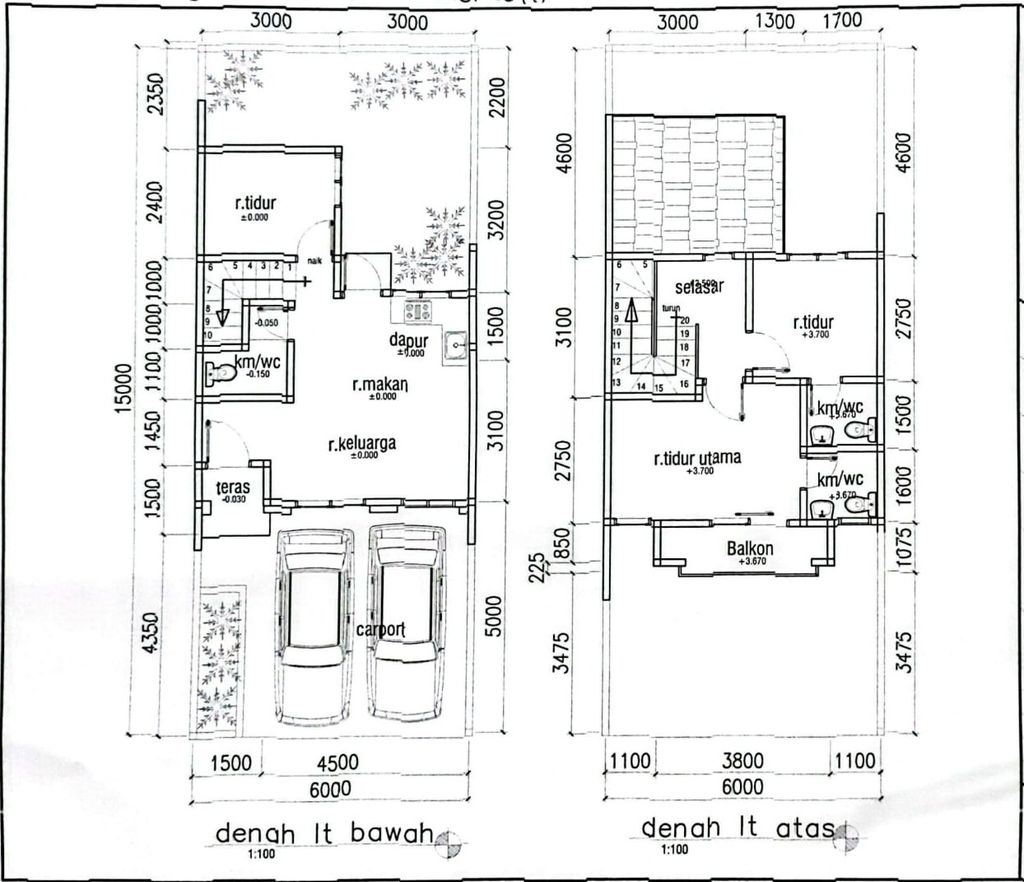 foto denah rumah tipe FE-8 perumahan Mutiara Sentul