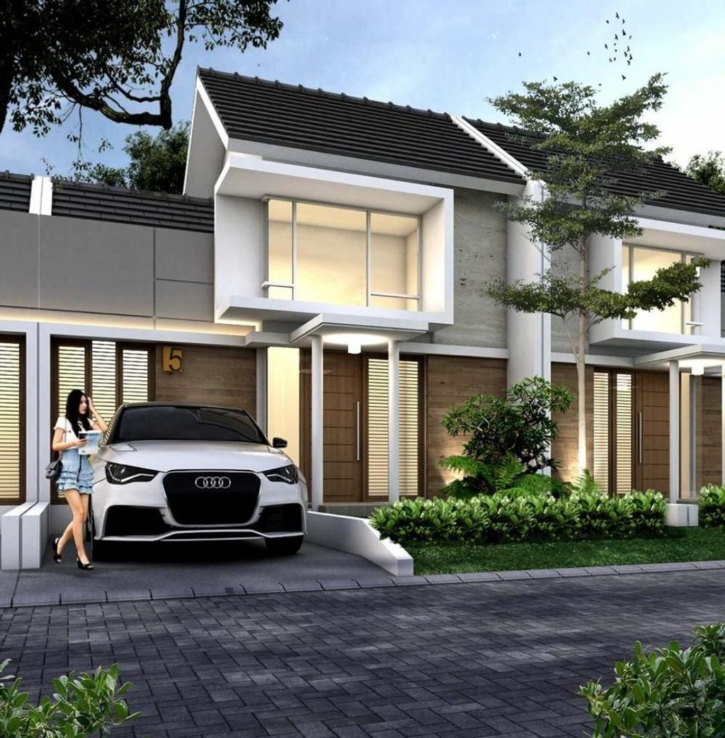 foto tampak rumah tipe 45-84 perumahan PANORAMA GARDEN