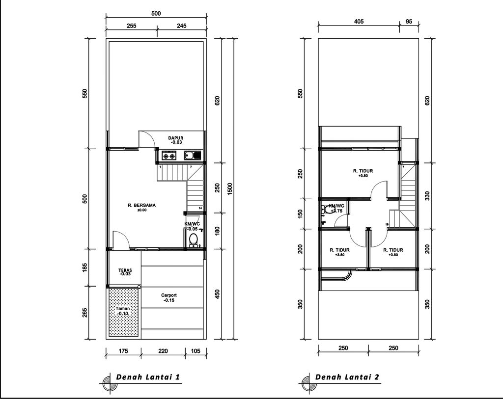 foto denah rumah tipe 54 Compact 3 Kamar HC (608) perumahan G-Land Ciwastra Park 2