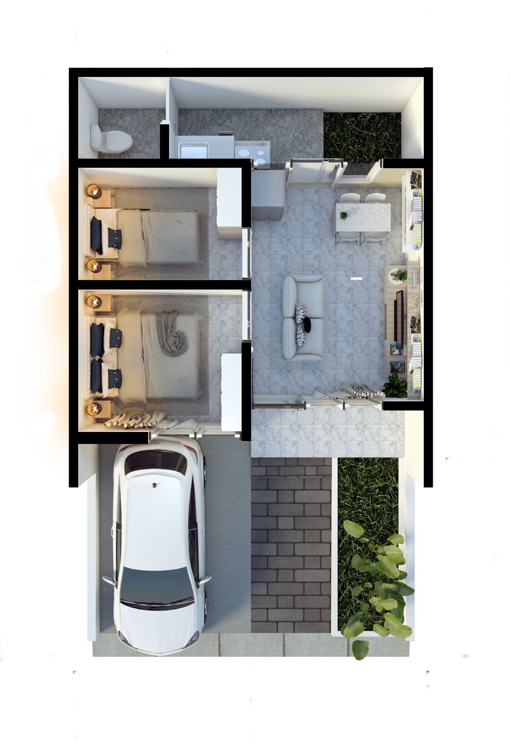 foto denah rumah tipe 30-60 perumahan CITRA RESIDENCE BULULAWANG