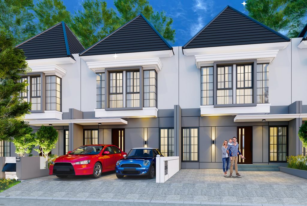 foto tampak rumah tipe NEW DAISY perumahan HEAVENLAND PARK