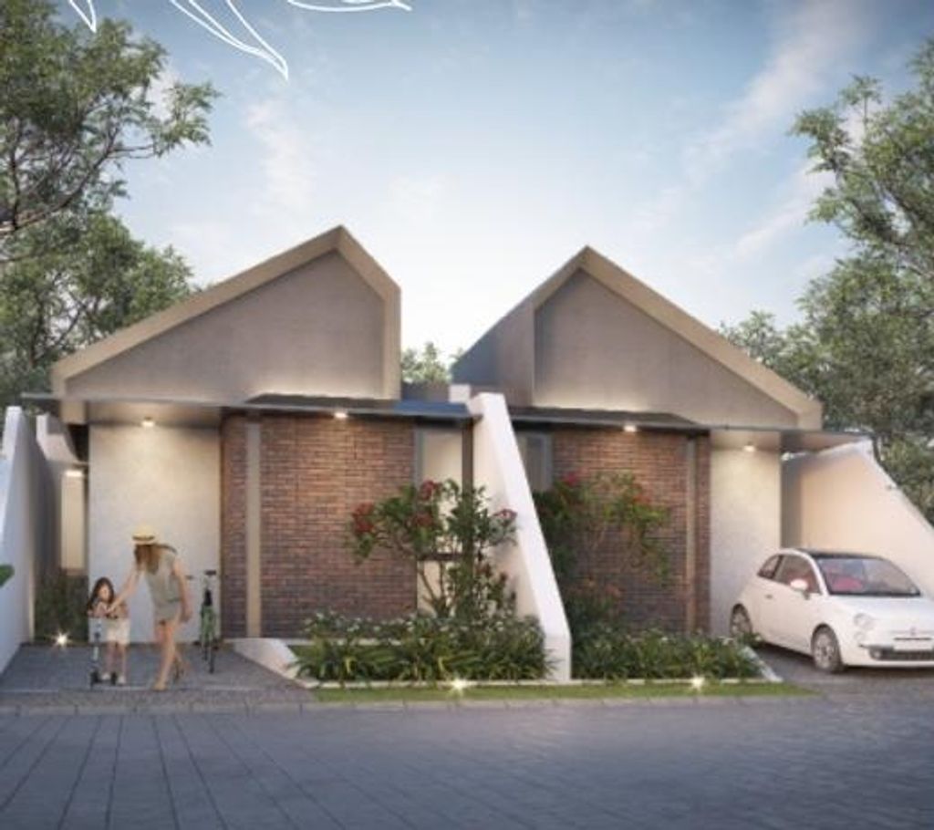 foto tampak rumah tipe RAVENNIA perumahan SWP RESIDENCE 2