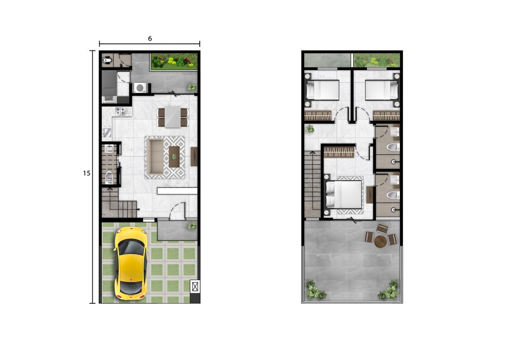foto denah rumah tipe KENANGA HOEK perumahan Cluster Bukit Nirmala