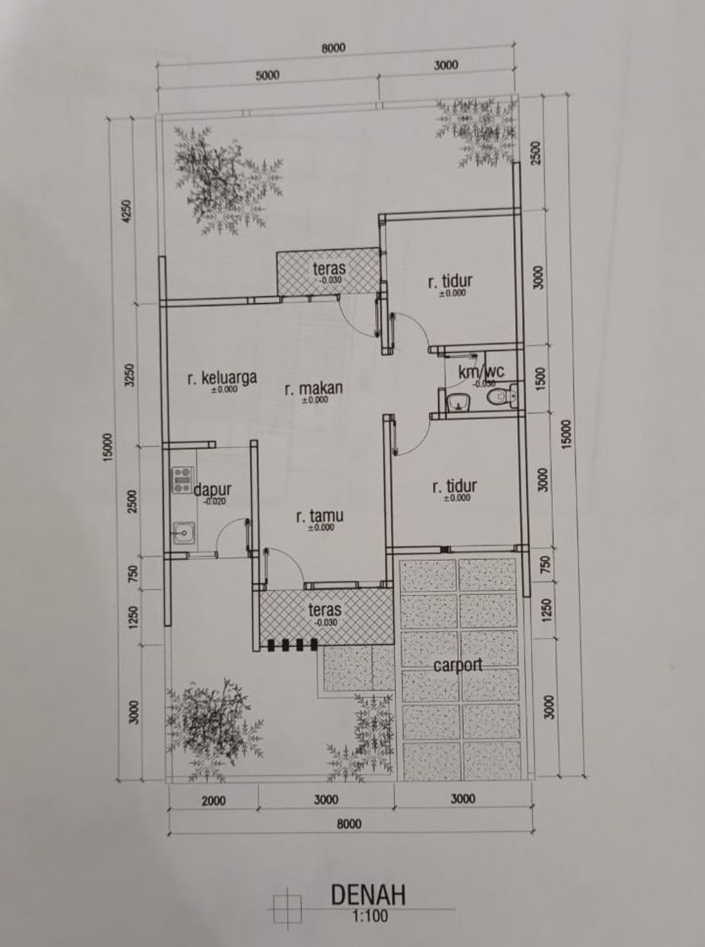 foto denah rumah tipe HE-21 perumahan Mutiara Sentul