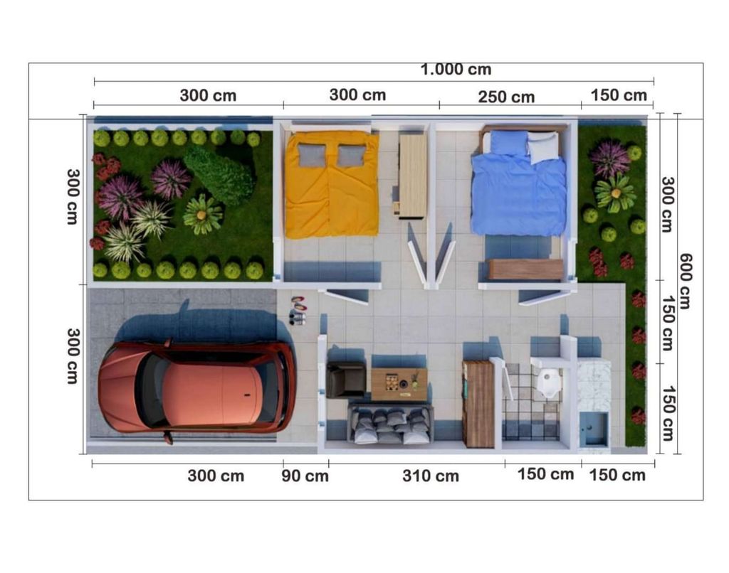 foto denah rumah tipe 30/60 perumahan MUREY REGENCY