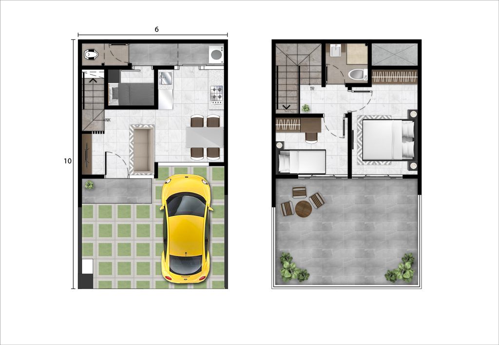 foto denah rumah tipe CEMPAKA HOEK perumahan Cluster Bukit Nirmala