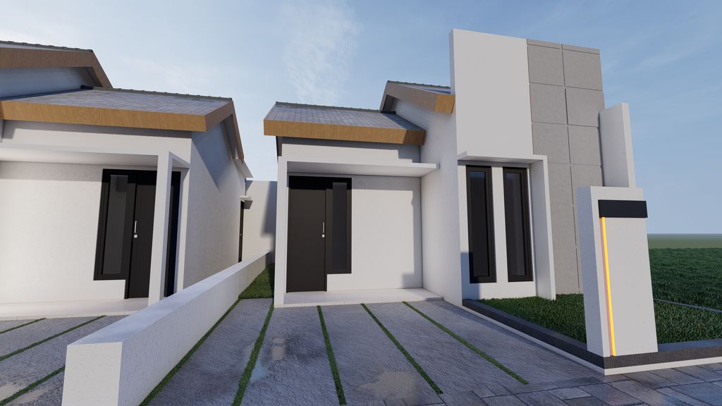 foto tampak rumah tipe 36 perumahan Perumahan Dewangga Kertosari