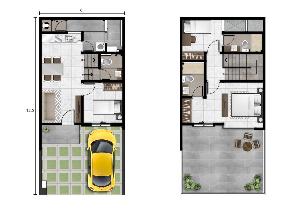 foto denah rumah tipe KENCANA HOEK perumahan Cluster Bukit Nirmala