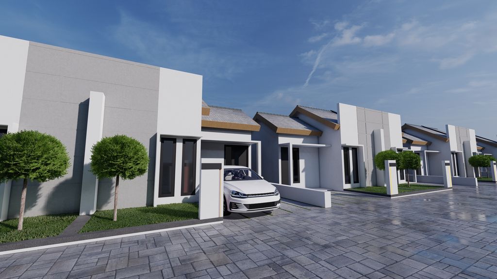 foto tampak rumah tipe 36 komersil perumahan Perumahan Dewangga Kertosari