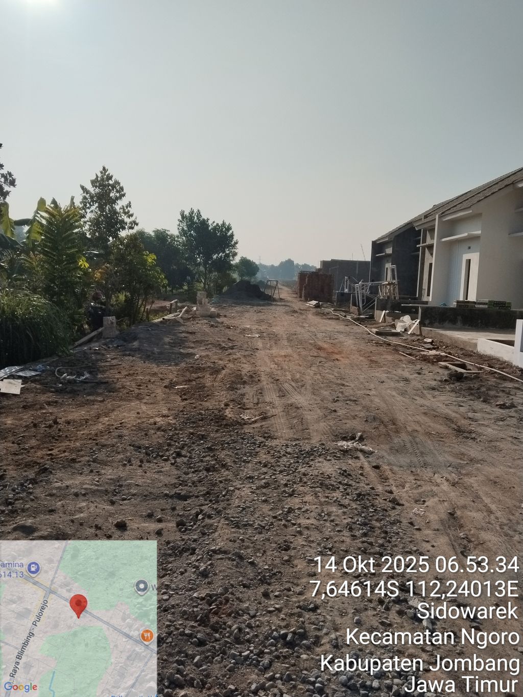 foto posisi tengah perumahan Mutiara Asri Sidowarek