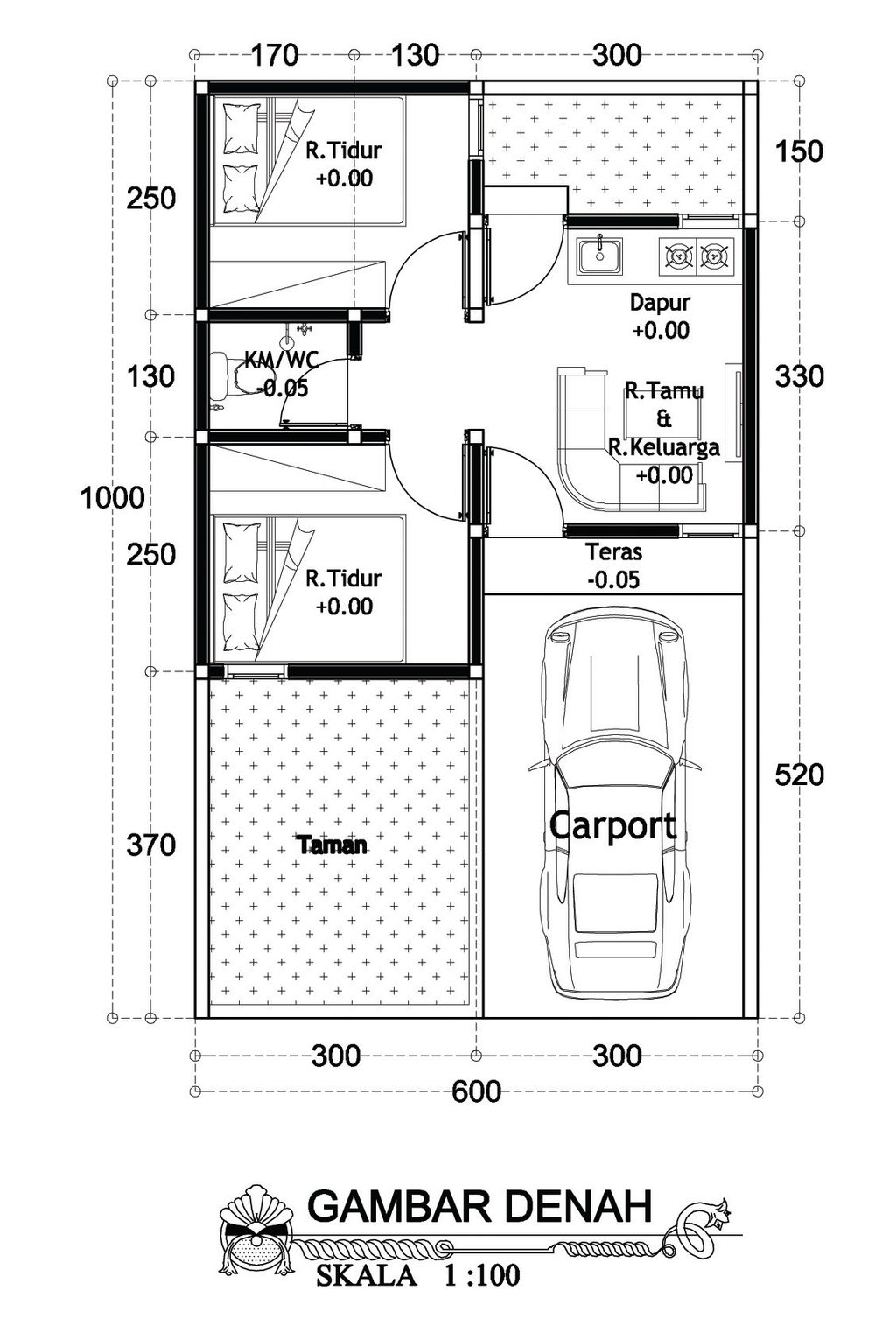foto denah rumah tipe 30/60 perumahan perumahan subsidi griya helmina