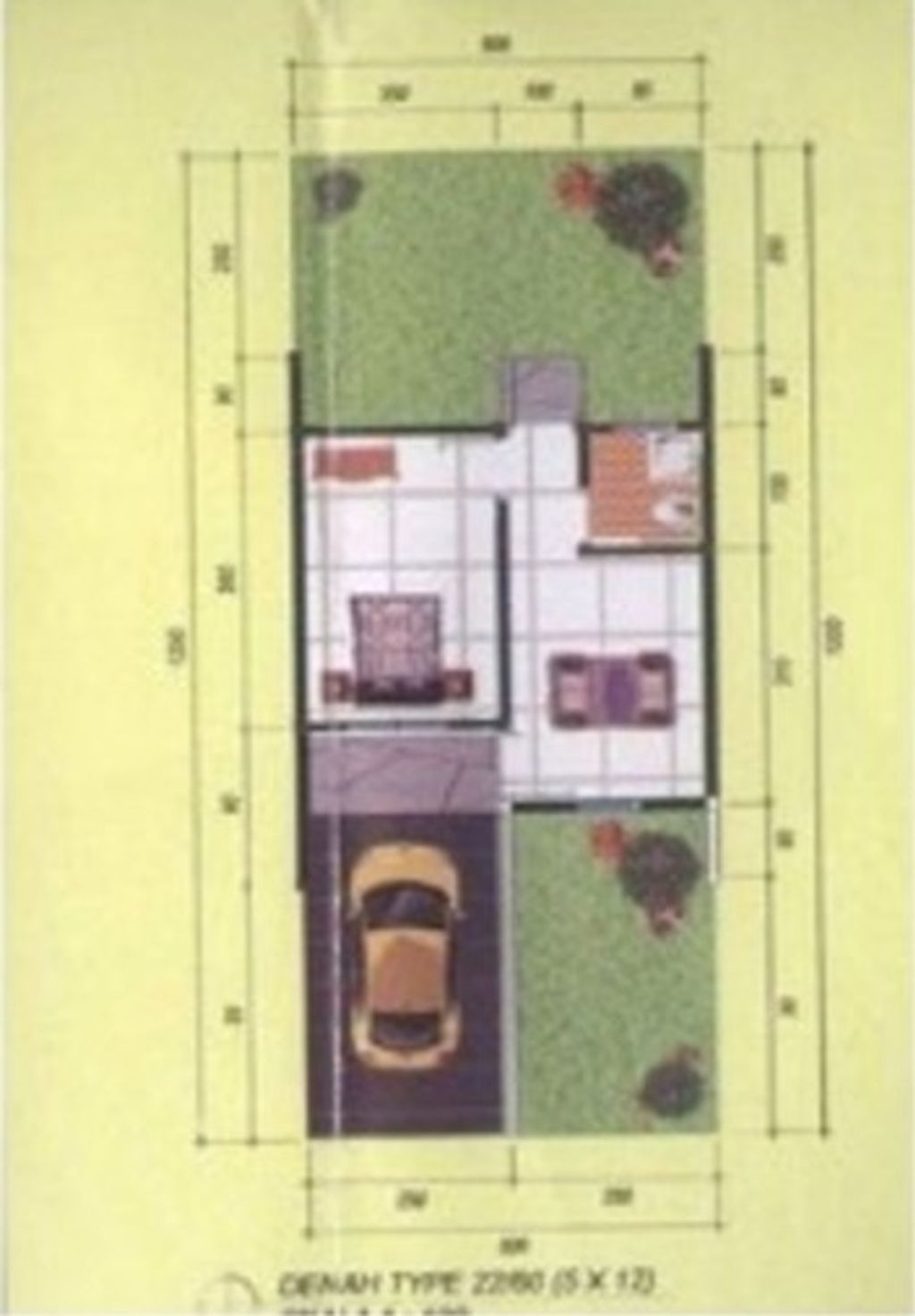 foto denah rumah tipe 30/60 perumahan TAMAN PERMATA INDAH 1