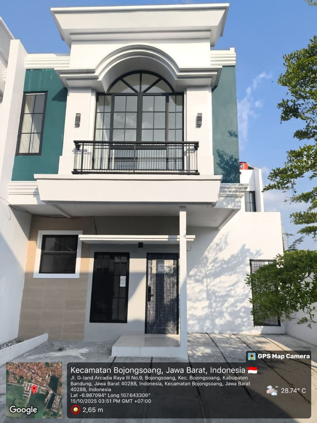 foto tampak rumah tipe 63 New Compact HC Classic (3KT) (678) perumahan G-Land Arcadia Buahbatu
