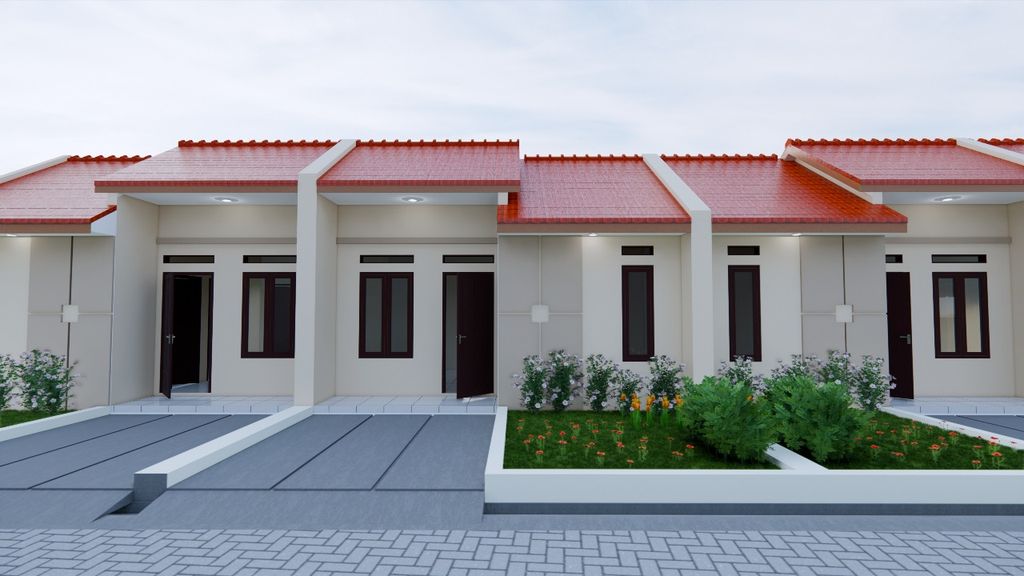 foto tampak rumah tipe 30/60 perumahan Perumahan Zafira Permai Kaligangsa