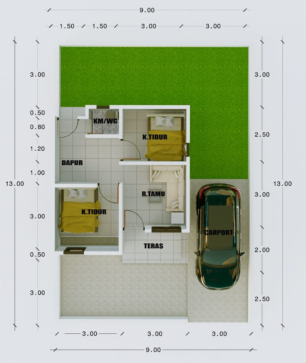 foto denah rumah tipe 36 perumahan KANDEH RESIDENCE 8