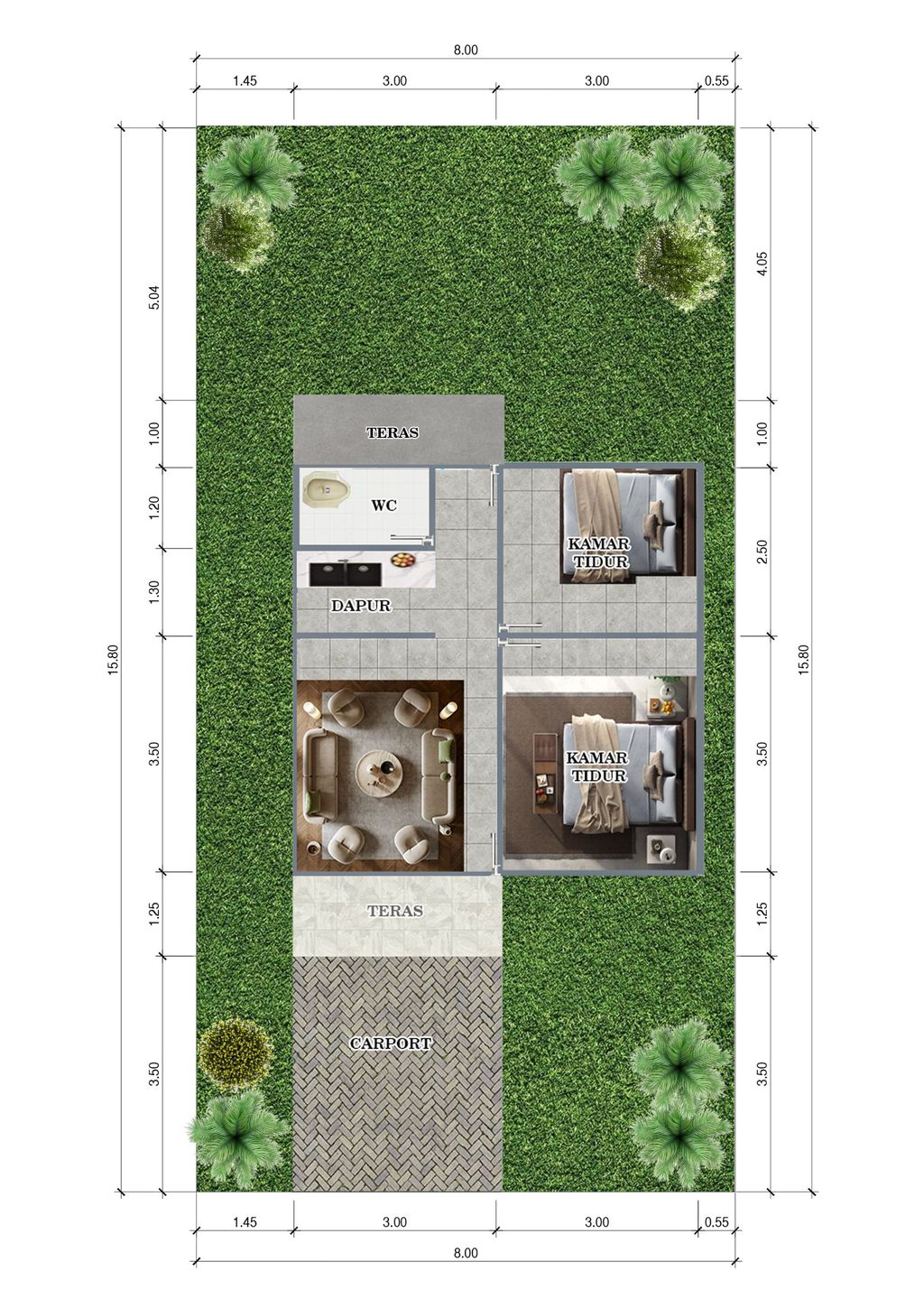foto denah rumah tipe Premium perumahan Alenia Icon