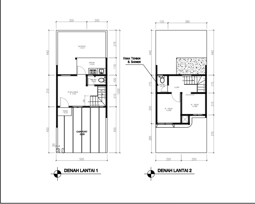 foto denah rumah tipe 38 Compact 2 Kamar HC (456) perumahan G-Land Ciwastra Park 2