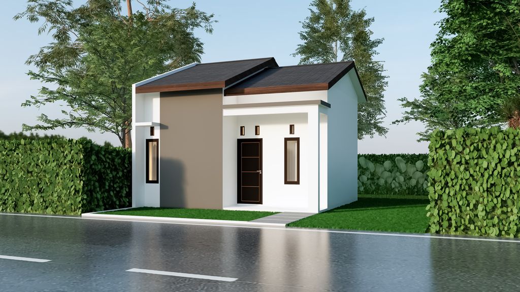 foto tampak rumah tipe 36/90 perumahan PERMATA LOA BUAH