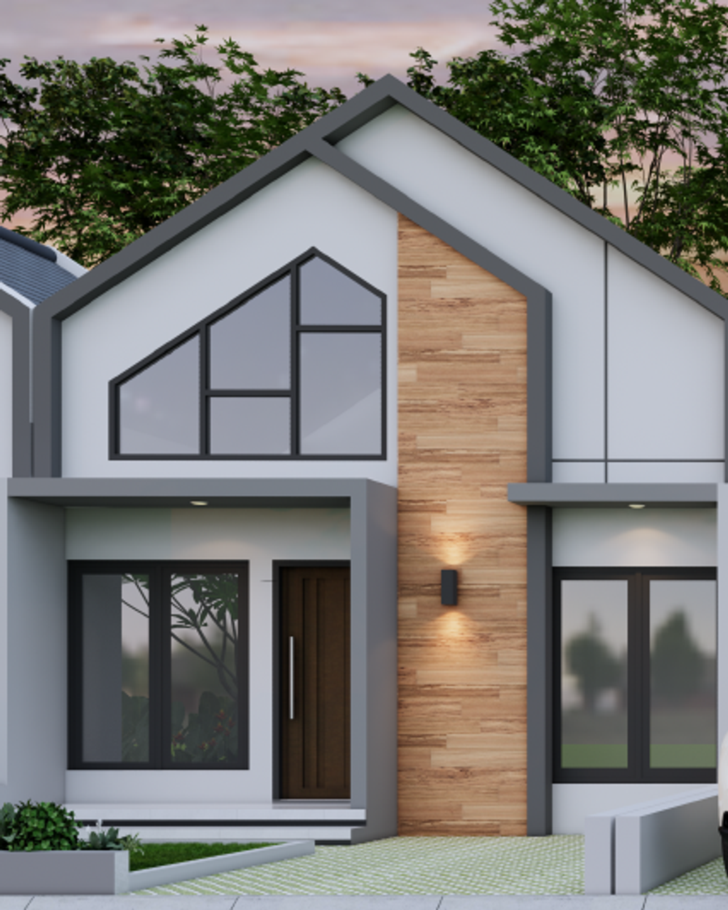 foto tampak rumah tipe 30 / 72 SEMI FINISHING perumahan THE PANJI ESTATE