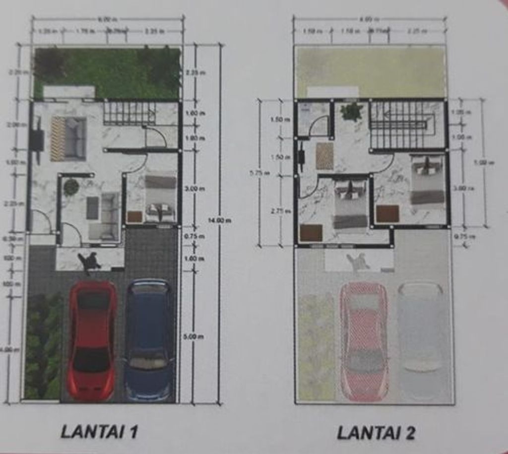 foto denah rumah tipe 70/84 perumahan QUEEN CEMPAKA