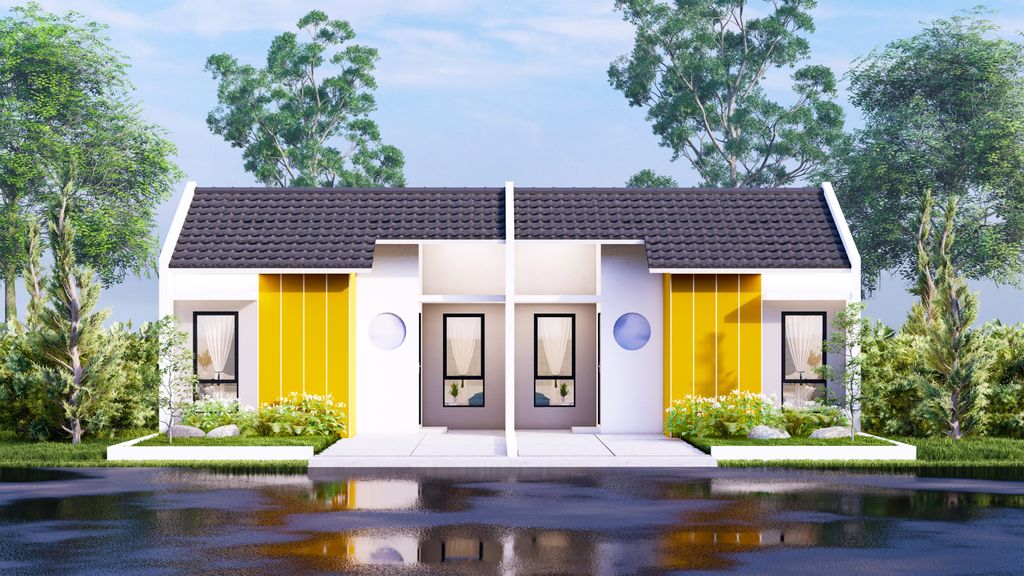 foto tampak rumah tipe Edelweiss perumahan Pondok Permata 2 Bekasi