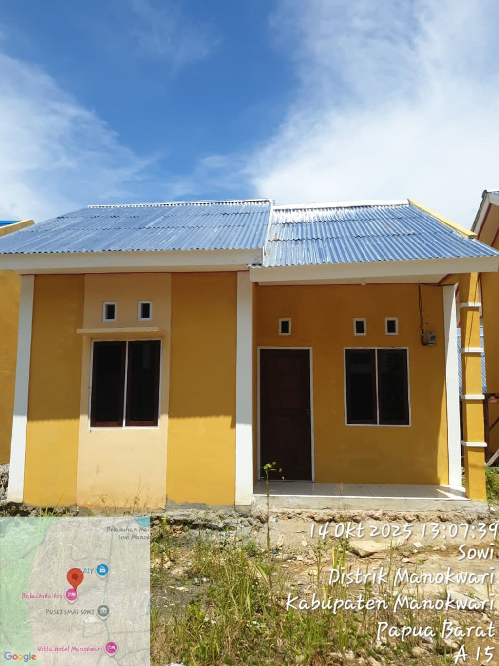 foto tampak rumah tipe 36 perumahan Bumi Permata Sowi II