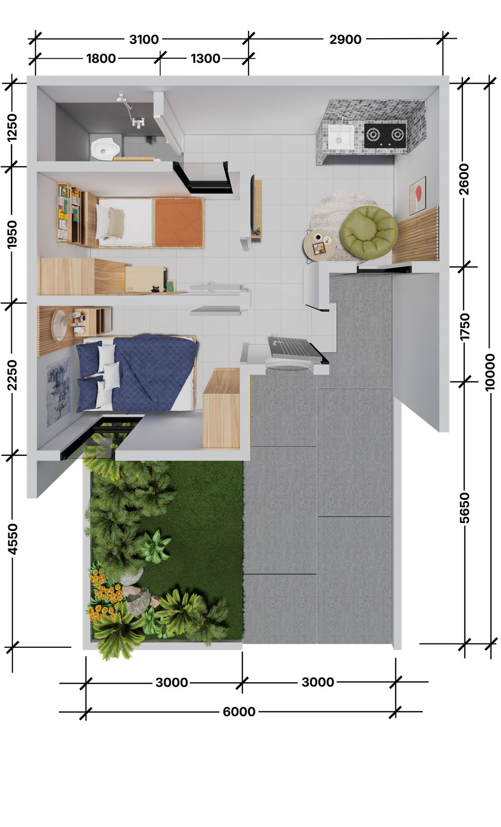 foto denah rumah tipe Edelweiss perumahan Pondok Permata 2 Bekasi