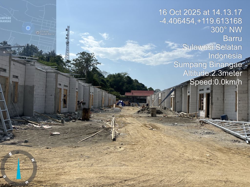 foto posisi tengah perumahan Zamzam Village Barru