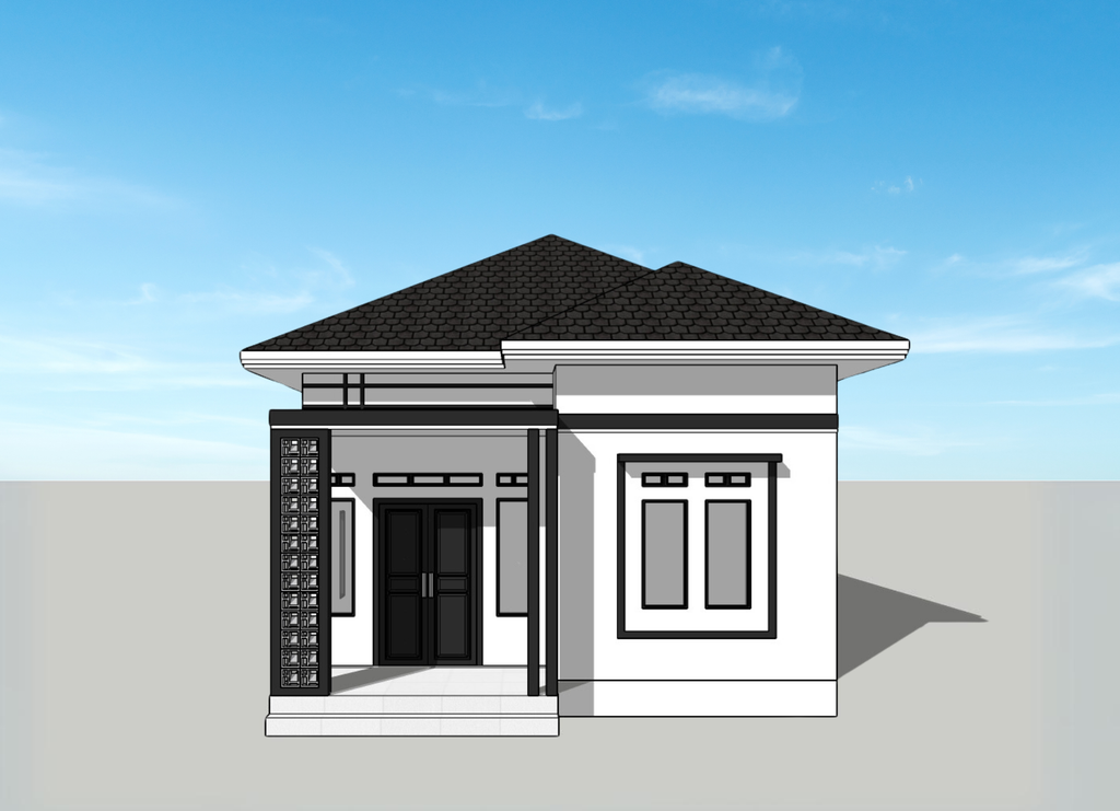 foto tampak rumah tipe 36 perumahan AL KARIM RESIDENT TAHAP II
