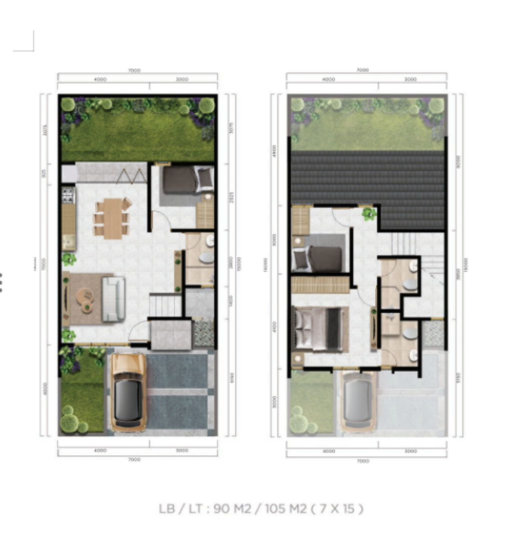 foto denah rumah tipe CHAMPAGNE H.26/01 - CHR perumahan PERUMAH CITRA CITY SENTUL KAWASAN REGULER