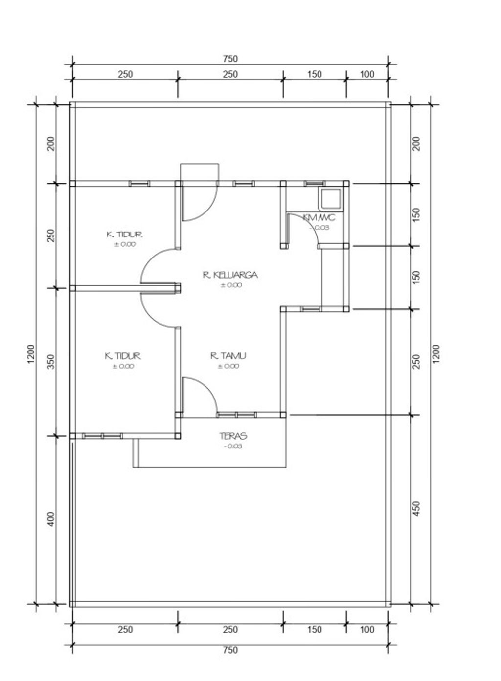 foto denah rumah tipe 36 Subsidi perumahan PEBATUAN CIPTA RESIDENCE III