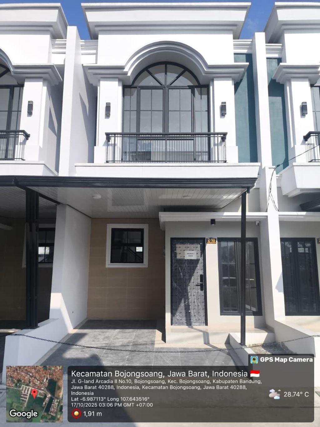 foto tampak rumah tipe 63 New Compact HC Classic (3KT) (652) perumahan G-Land Arcadia Buahbatu