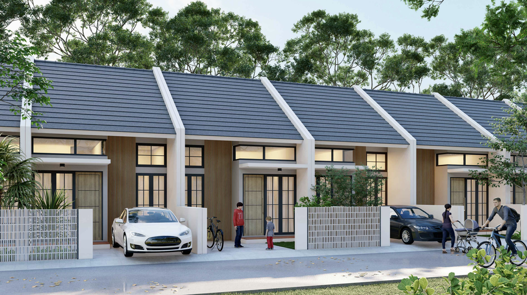 foto tampak rumah tipe 40/81 perumahan Nova Viera