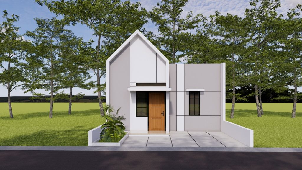 foto tampak rumah tipe 36 perumahan AL-AZIS RESIDENCE