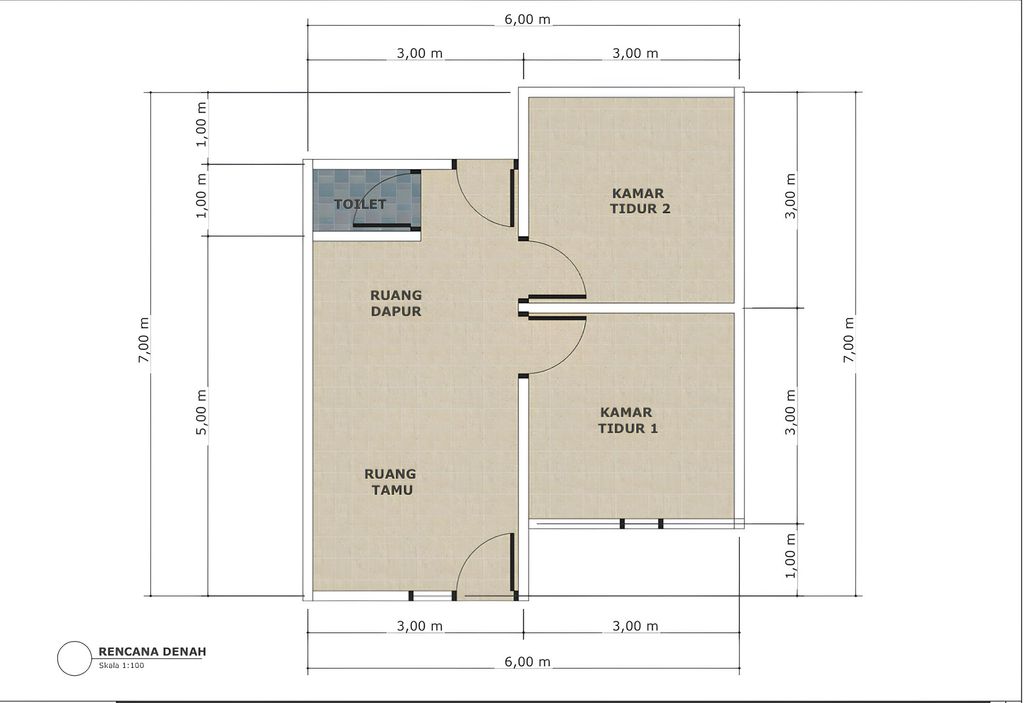 foto denah rumah tipe 36 perumahan AL-AZIS RESIDENCE