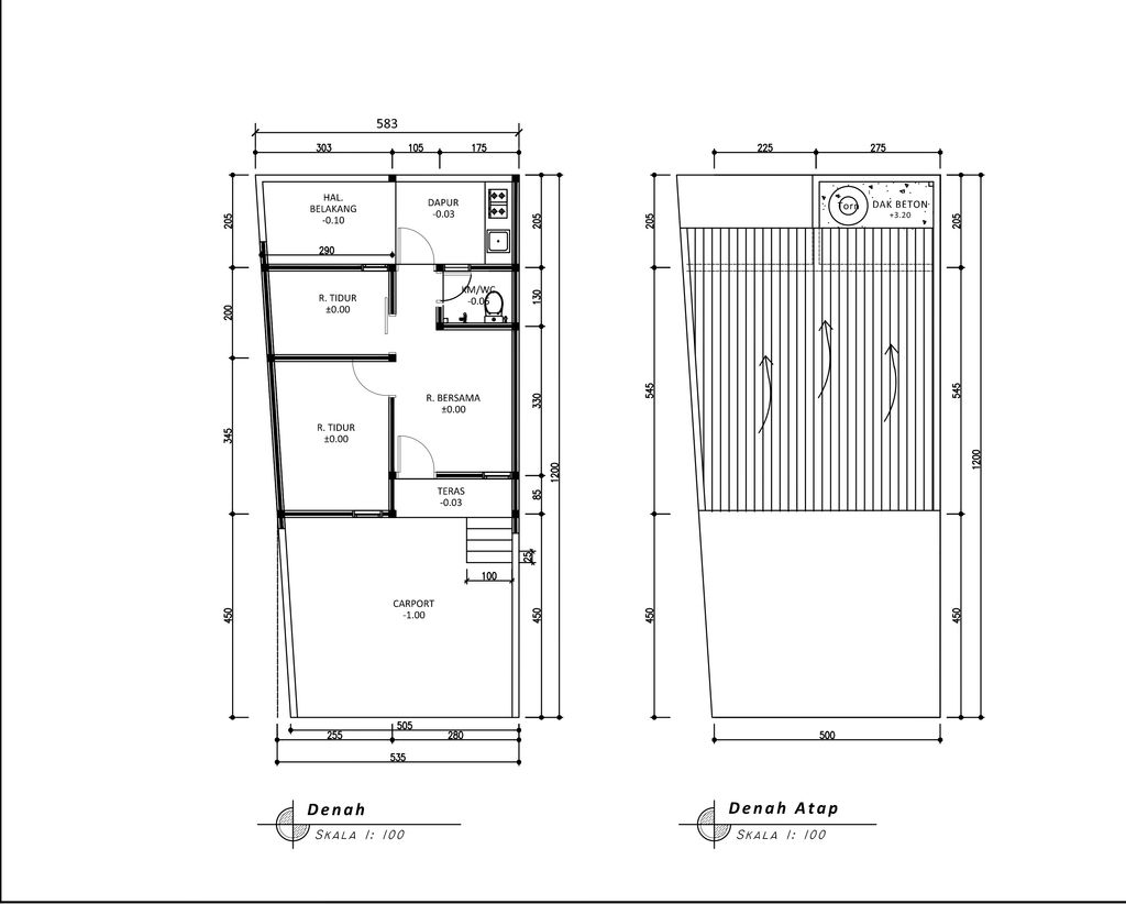 foto denah rumah tipe 30 1 Lantai Kontur 1m (352) perumahan G-Land Padalarang Valley
