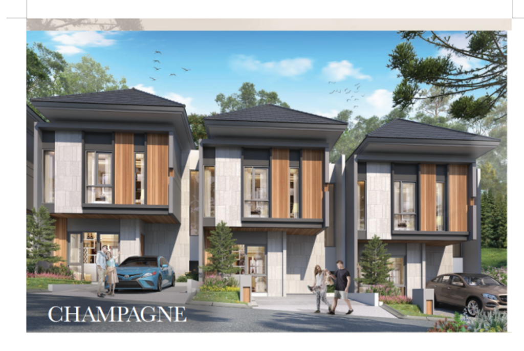 foto tampak rumah tipe CHAMPAGNE H.26/01 - CHR perumahan PERUMAH CITRA CITY SENTUL KAWASAN REGULER