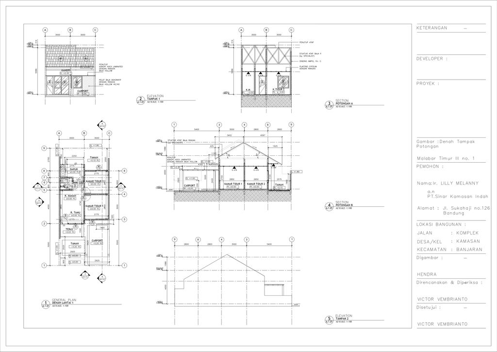foto denah rumah tipe 50/139 perumahan DAMAR MAS REGENSI